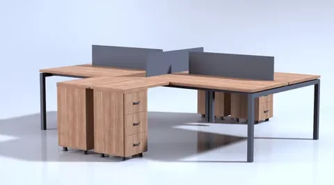 Plus Etajerli Work Station – görsel 2