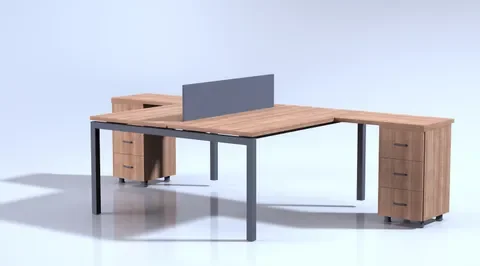 Plus Etajerli Work Station – Çalışma Masaları